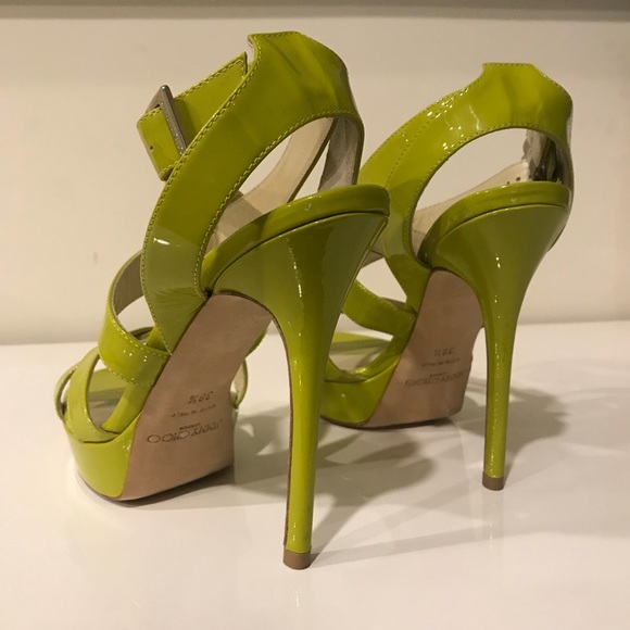 Neon Green Jimmy Choo Platform Sandals 💚 - Picture 3 of 7